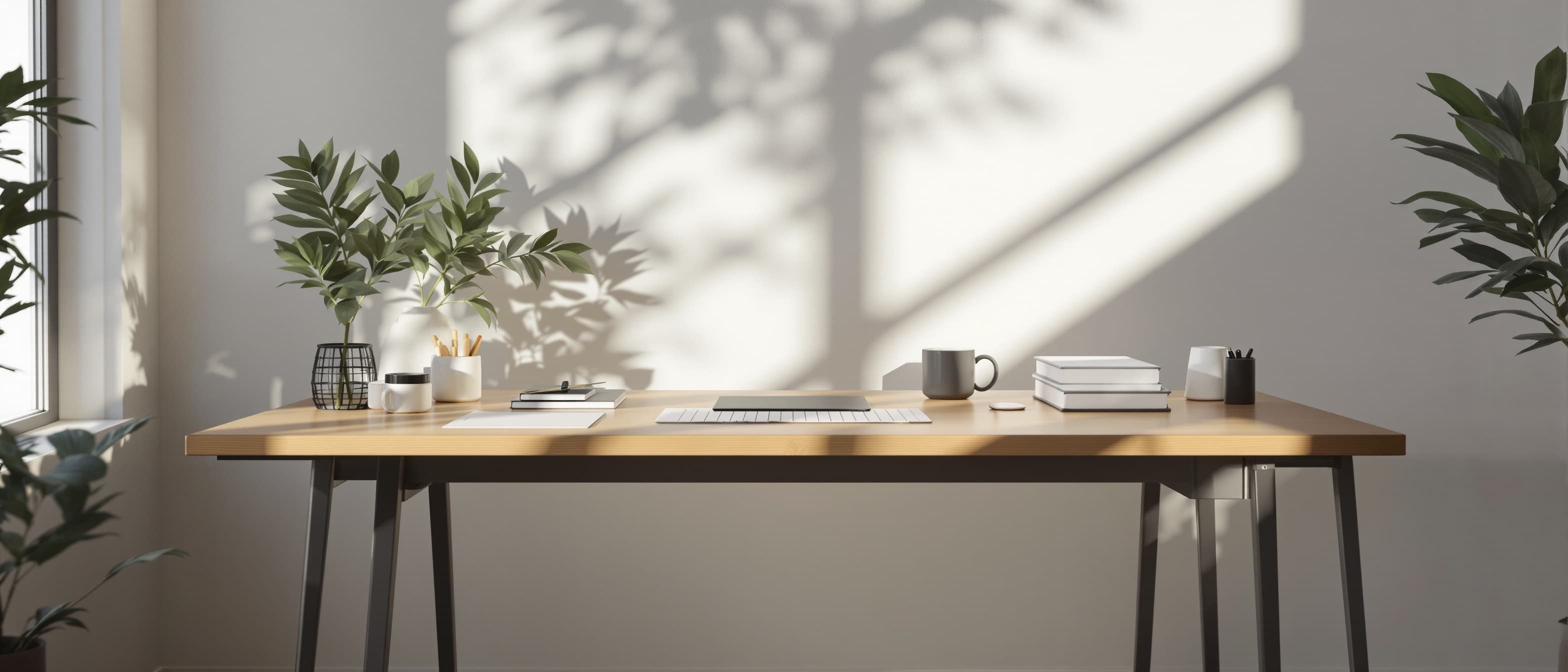 Review workspace with product testing evaluation papers rating cards and organized desk setup subtle shadows white